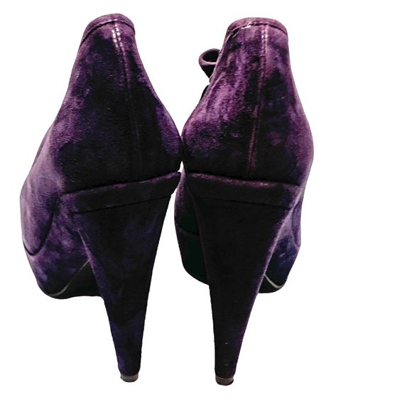 TwinSet by Simona Barbieri Royal Purple Suede Platform Booties - Picture 12 of 13